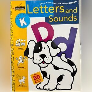 Letters and Sounds Kids Learning Book with Dog Illustration